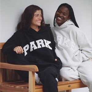 Parke Varisty Hoodie Black+White S/M